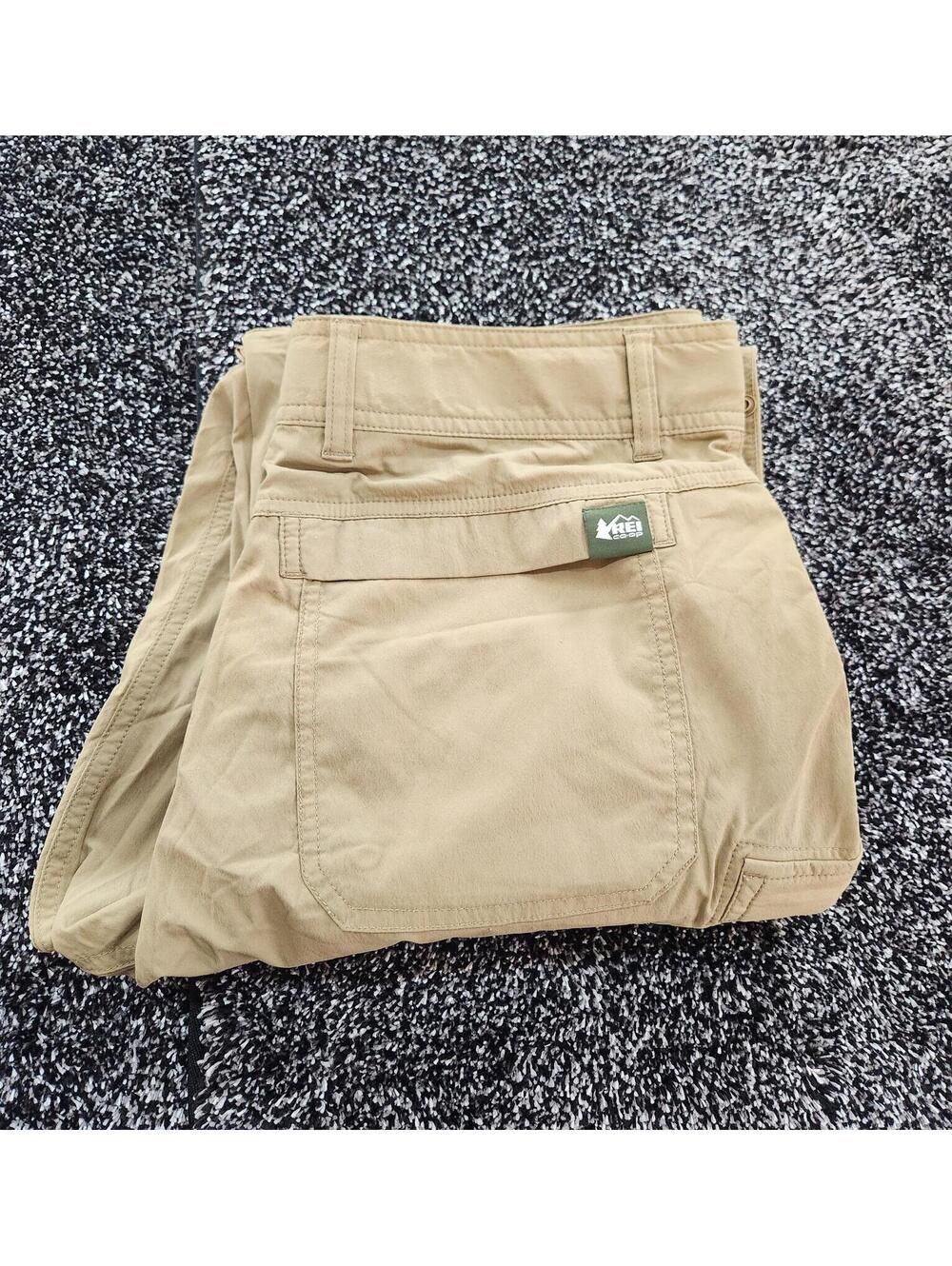 REI Co-op Sahara Convertible Pants Mens Size 32x30 Tan Hiking Outdoors Stretch